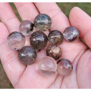 10 mini garden quartz sphere bundle